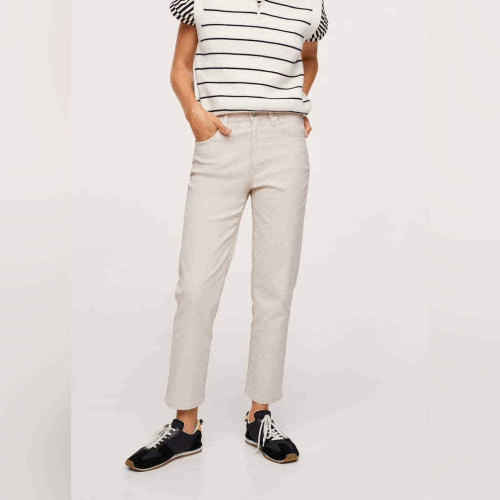 MANGO cropped straight pants - Picture 3 of 3